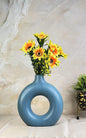 Akaar Decor Sunflower Bunch with Donut Pot